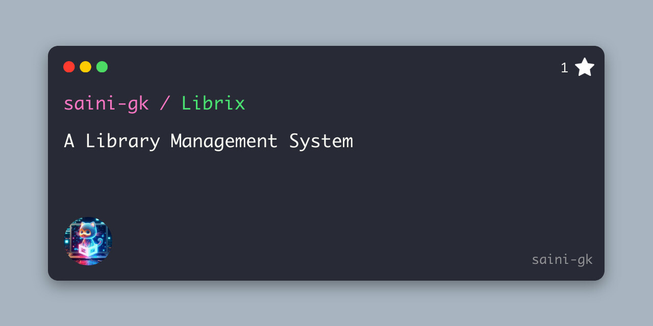 Screenshot of Librix project